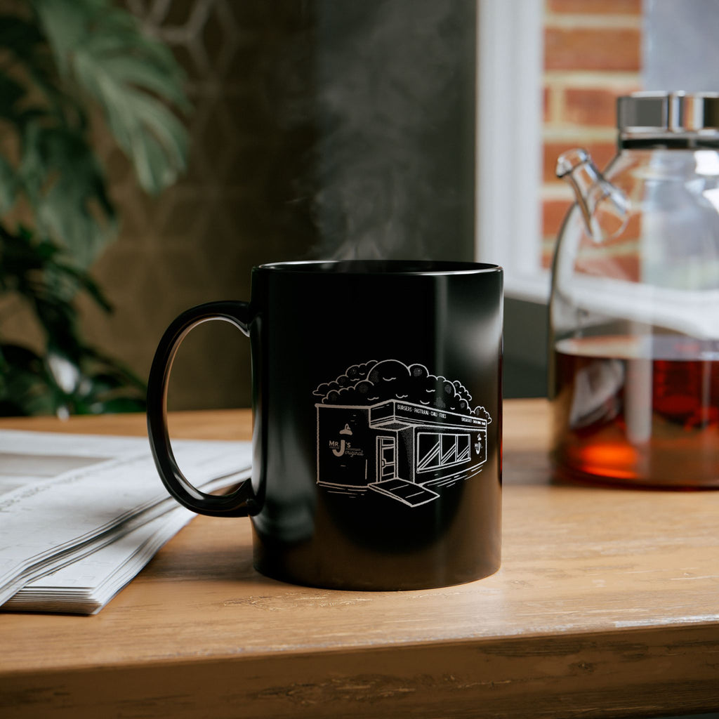 Mr. J's Black Building Mug — 11oz & 15oz