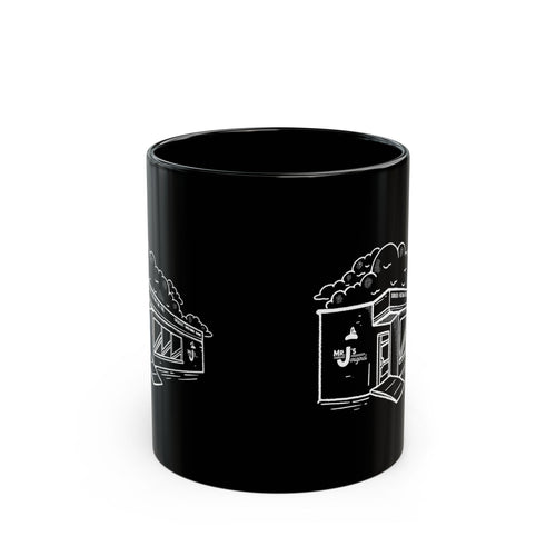 Mr. J's Black Building Mug — 11oz & 15oz