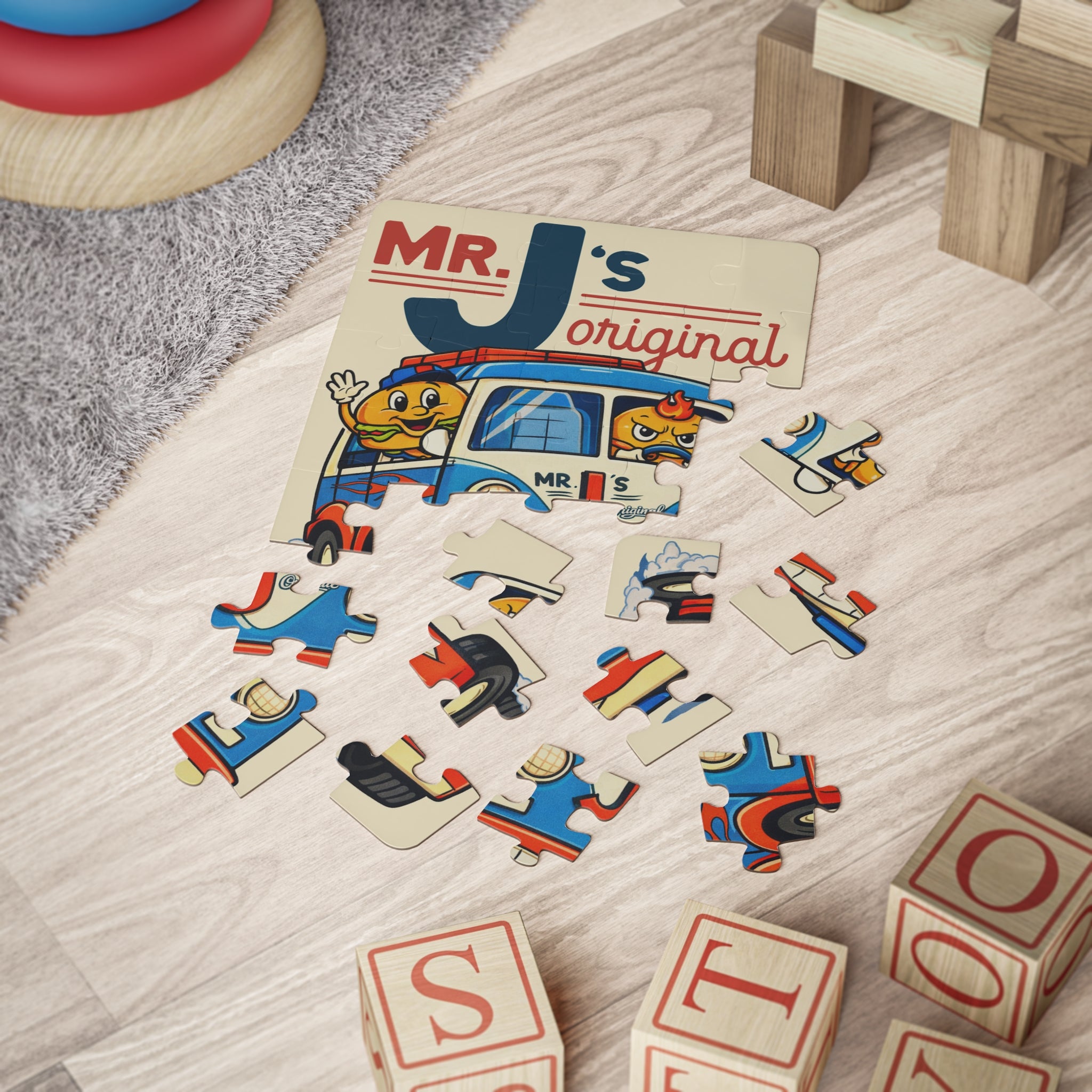 Kids' Puzzle – "Mr. J's Original" 30-Piece J-Mobile Puzzle for Toddlers & Early Learners